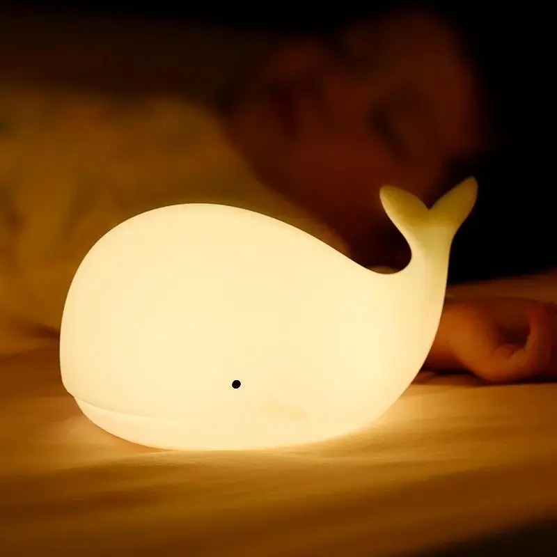 Floating Nightstand With Led Light - Lámpara Nocturna LED de Silicona con