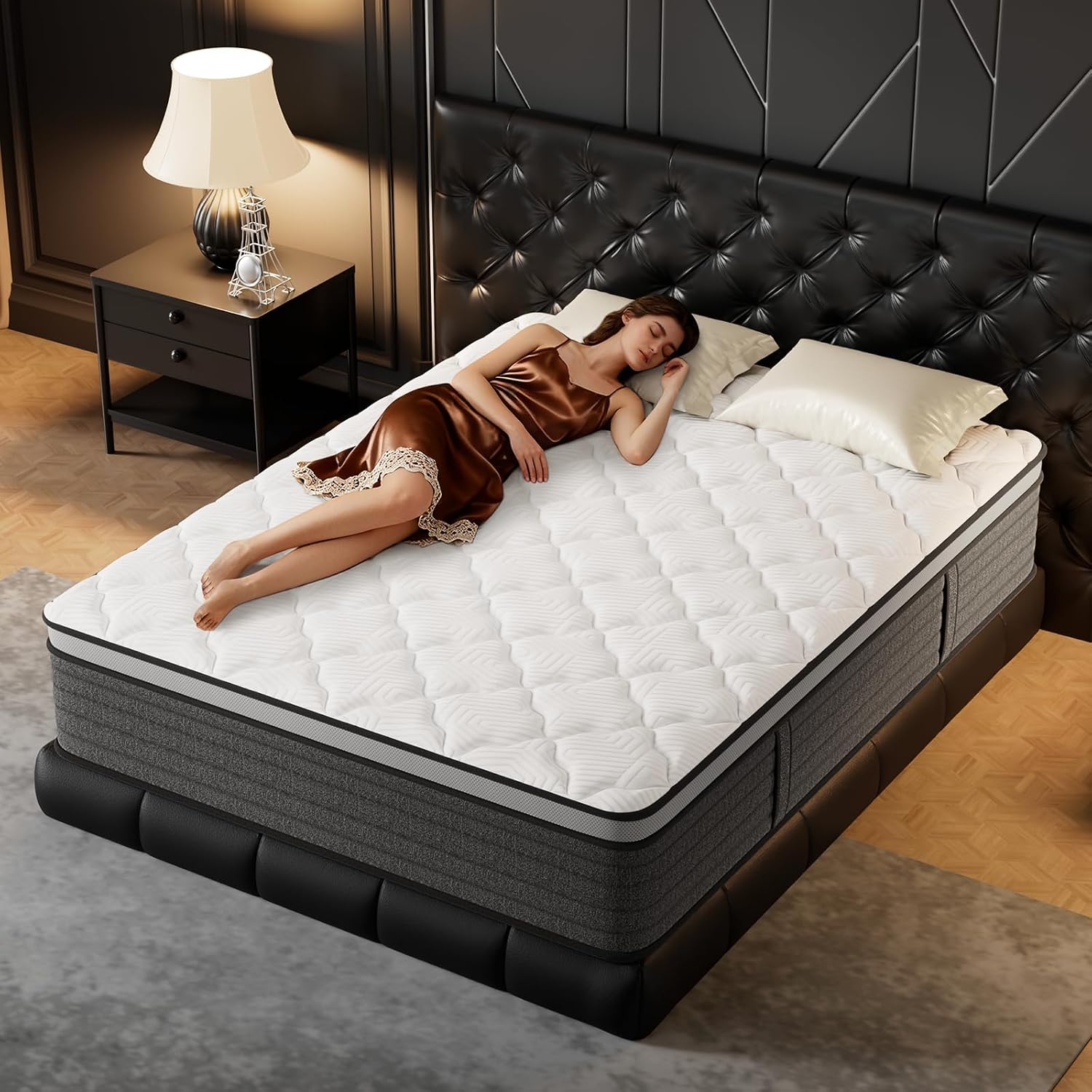 Memory Foam Mattress In A Box Queen - Colchón Queen Híbrido de 14 Pulgadas