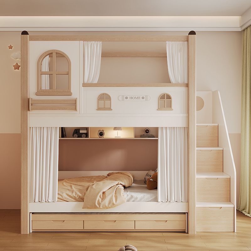 Bunk Bed With Stairs And Slide - Cama litera infantil con tobogán y
