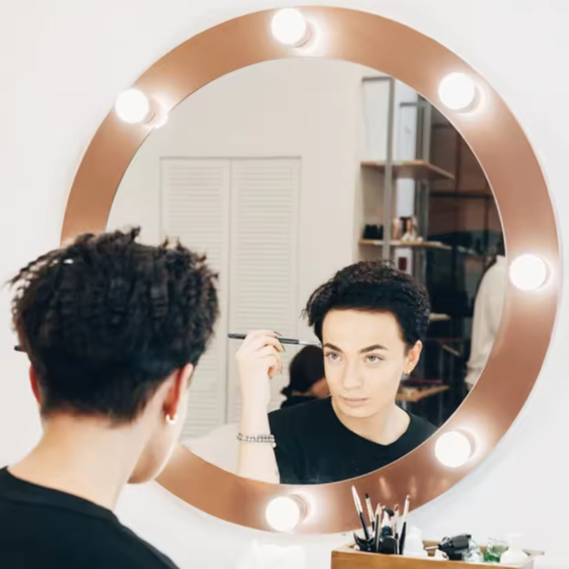 Dressing Table Vanity With Lighted Mirror - Luces LED de Maquillaje para Mujer,