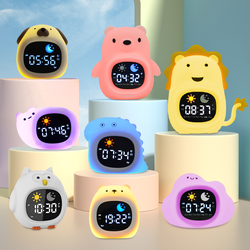 Floating Nightstand With Led Light - Reloj de luz nocturna para gato,