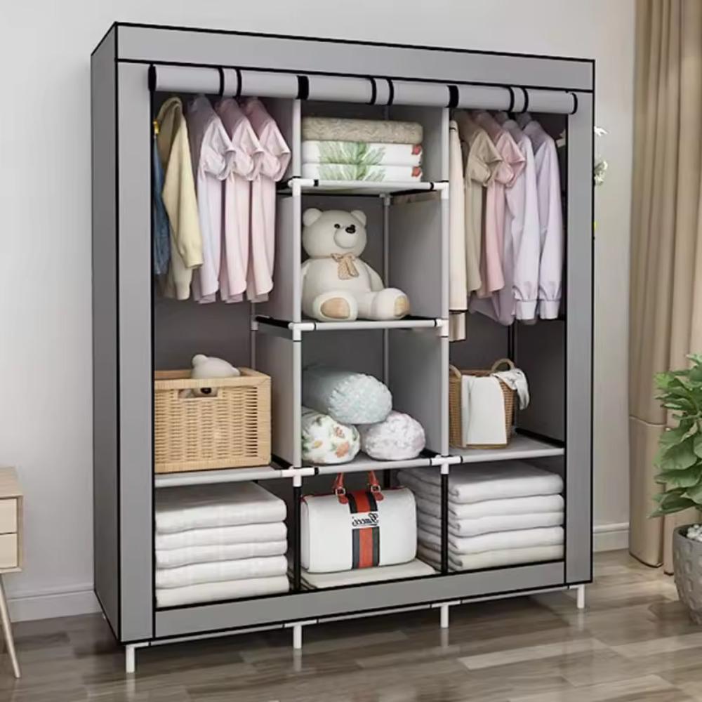 Wardrobe Closet Portable Fabric Cover - Armario Portátil de 64 Pulgadas, Plegable,
