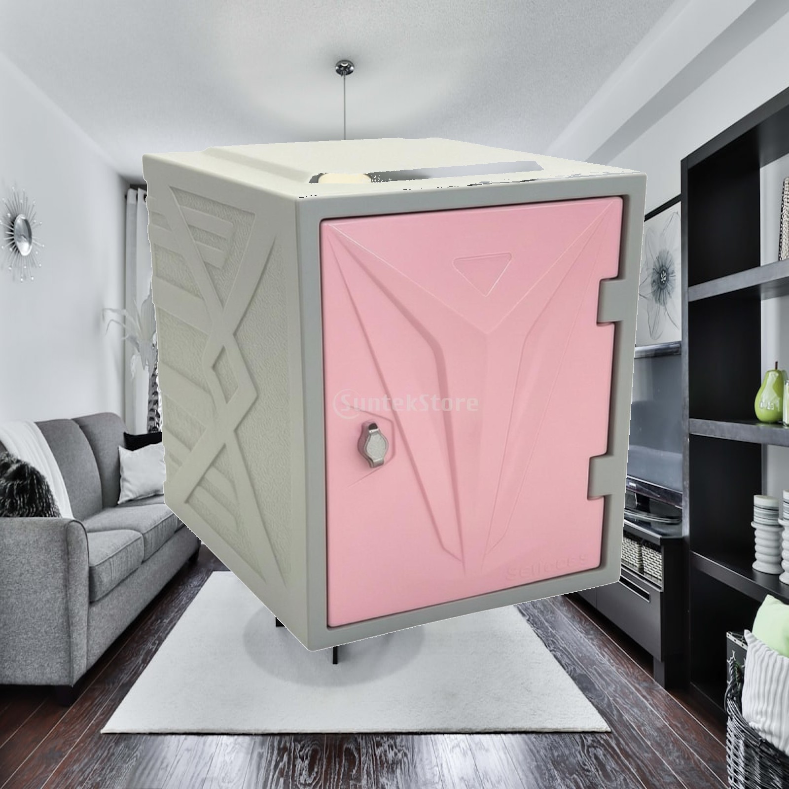 Bedroom Furniture - Mueble de Almacenamiento Geométrico, Compacto, con