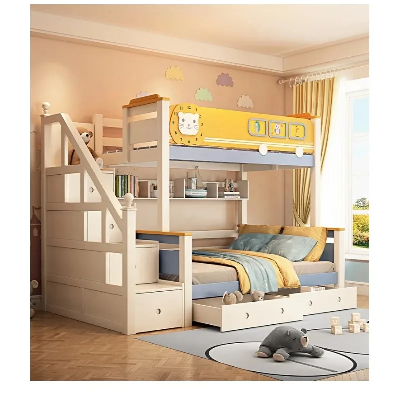 Muebles de madera para habitac - Bunk Bed With Stairs And Slide reseña y precio