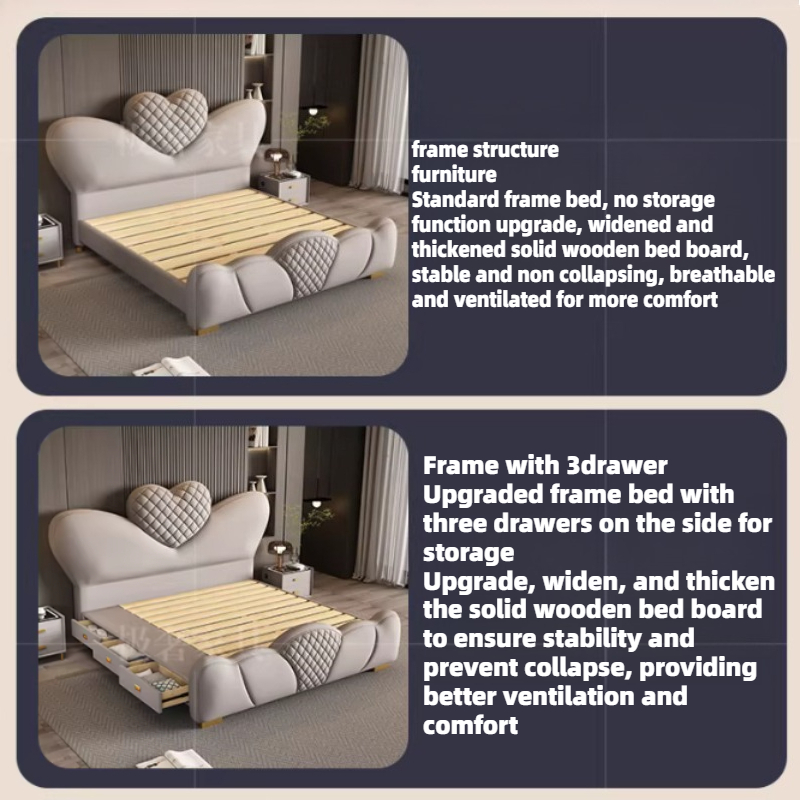 Base de Cama Matrimonial de 20 - King Size Bed Frame With Storage Drawers reseña y precio