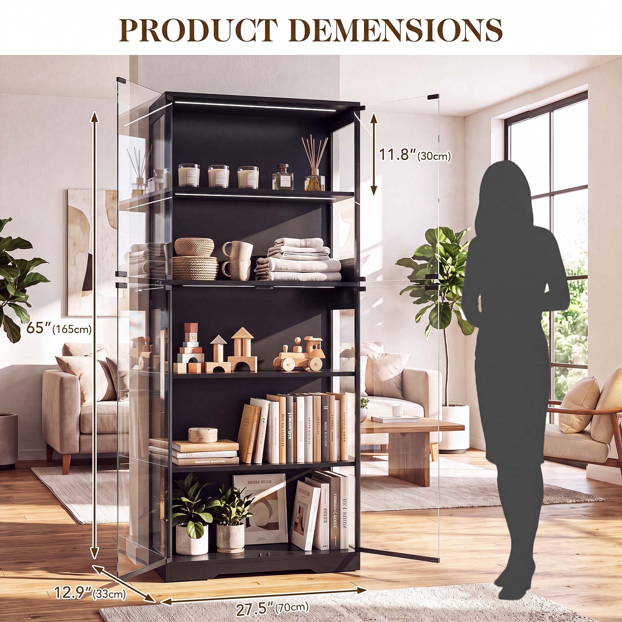 TCGBKAF Vitrina de 5 niveles c - Bedroom Furniture reseña y precio
