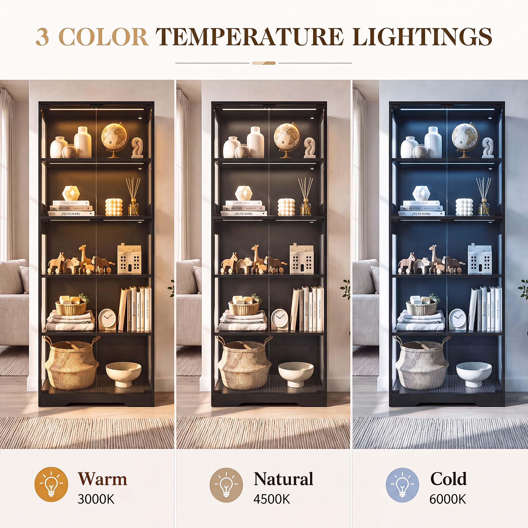 TCGBKAF Vitrina de 5 niveles c - Bedroom Furniture reseña y precio