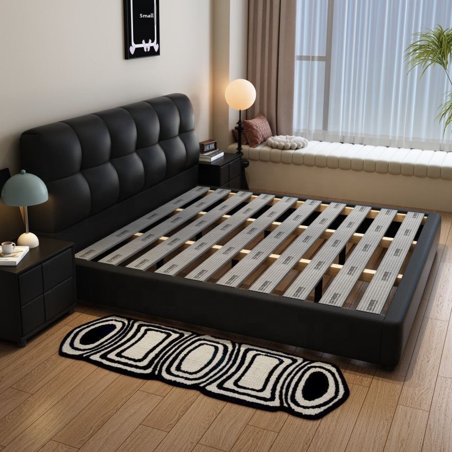 # Base de Cama de Cuero Negro  - King Size Bed Frame With Storage Drawers reseña y precio