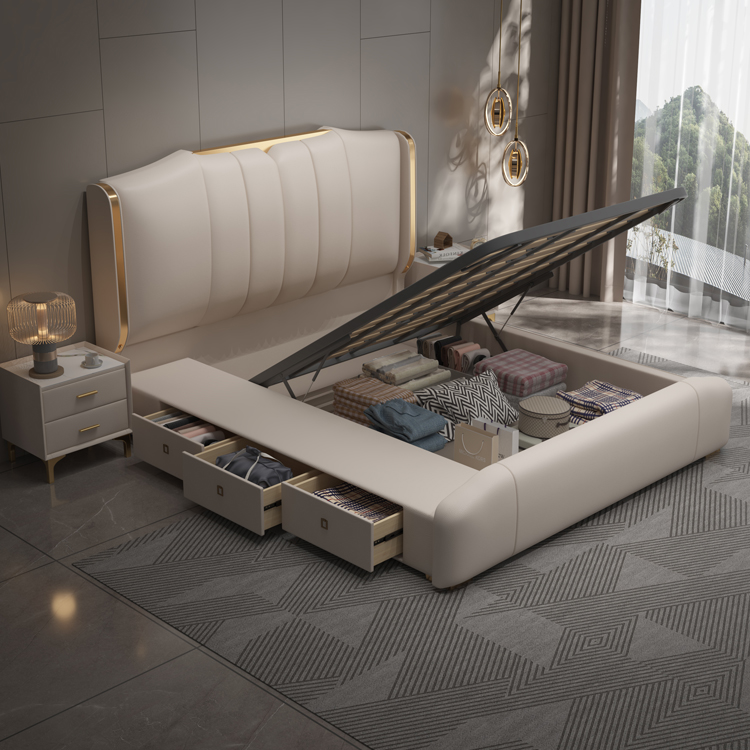 Muebles de Dormitorio Modernos - King Size Bed Frame With Storage Drawers reseña y precio