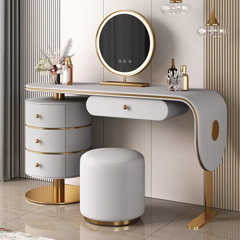 Juego de tocador de madera de  - Dressing Table Vanity With Lighted Mirror reseña y precio