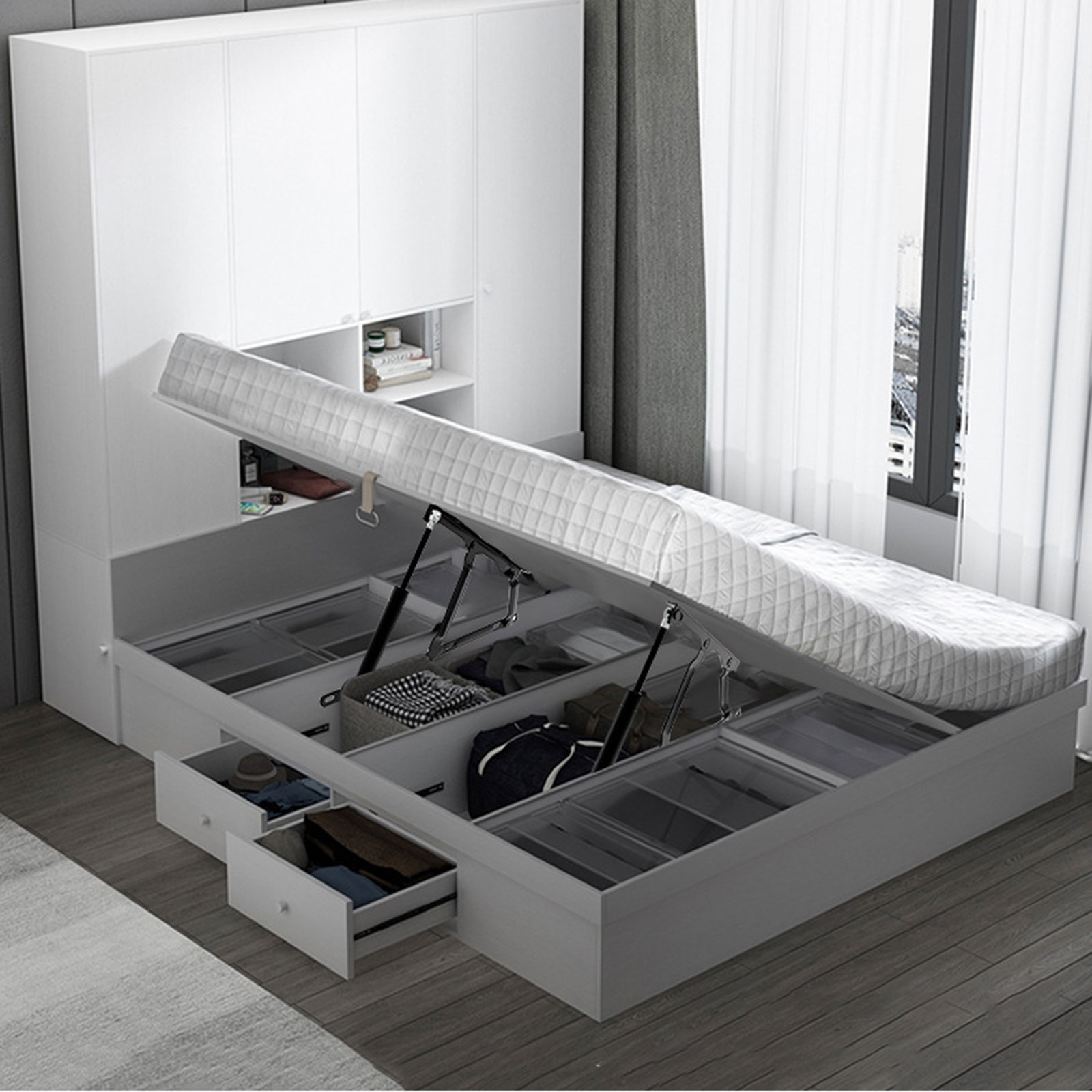 Mecanismo de elevación de cama - Gas Lift Storage Bed Hydraulic reseña y precio