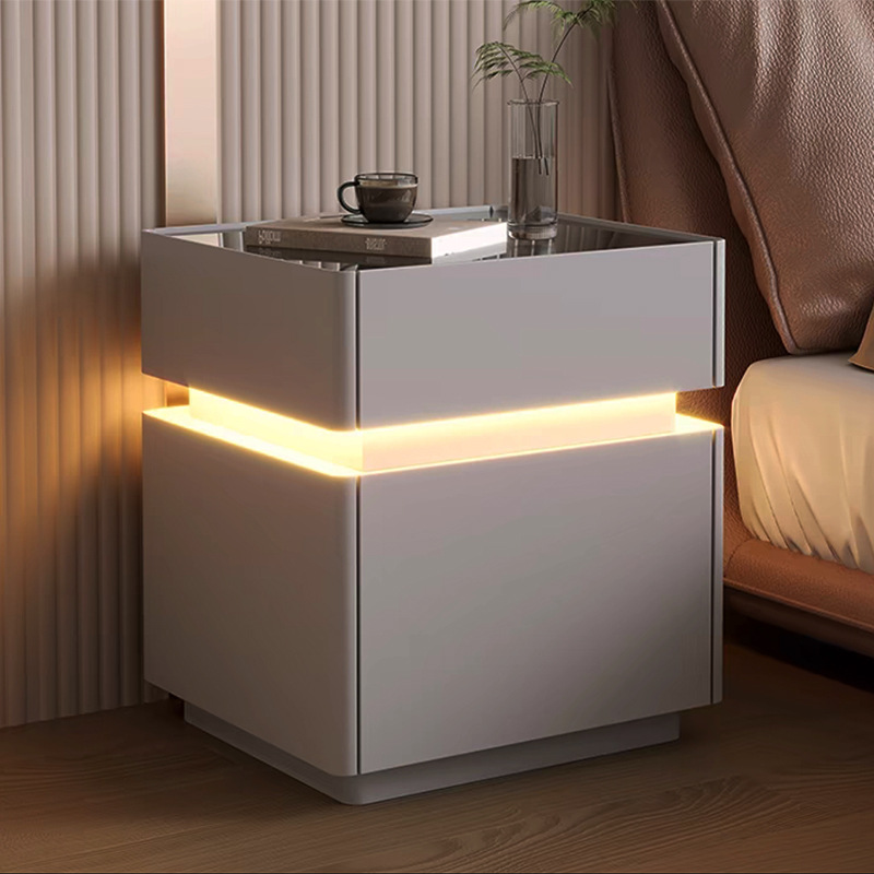 Mesita de noche inteligente co - Solid Wood Nightstand 2 Drawers reseña y precio
