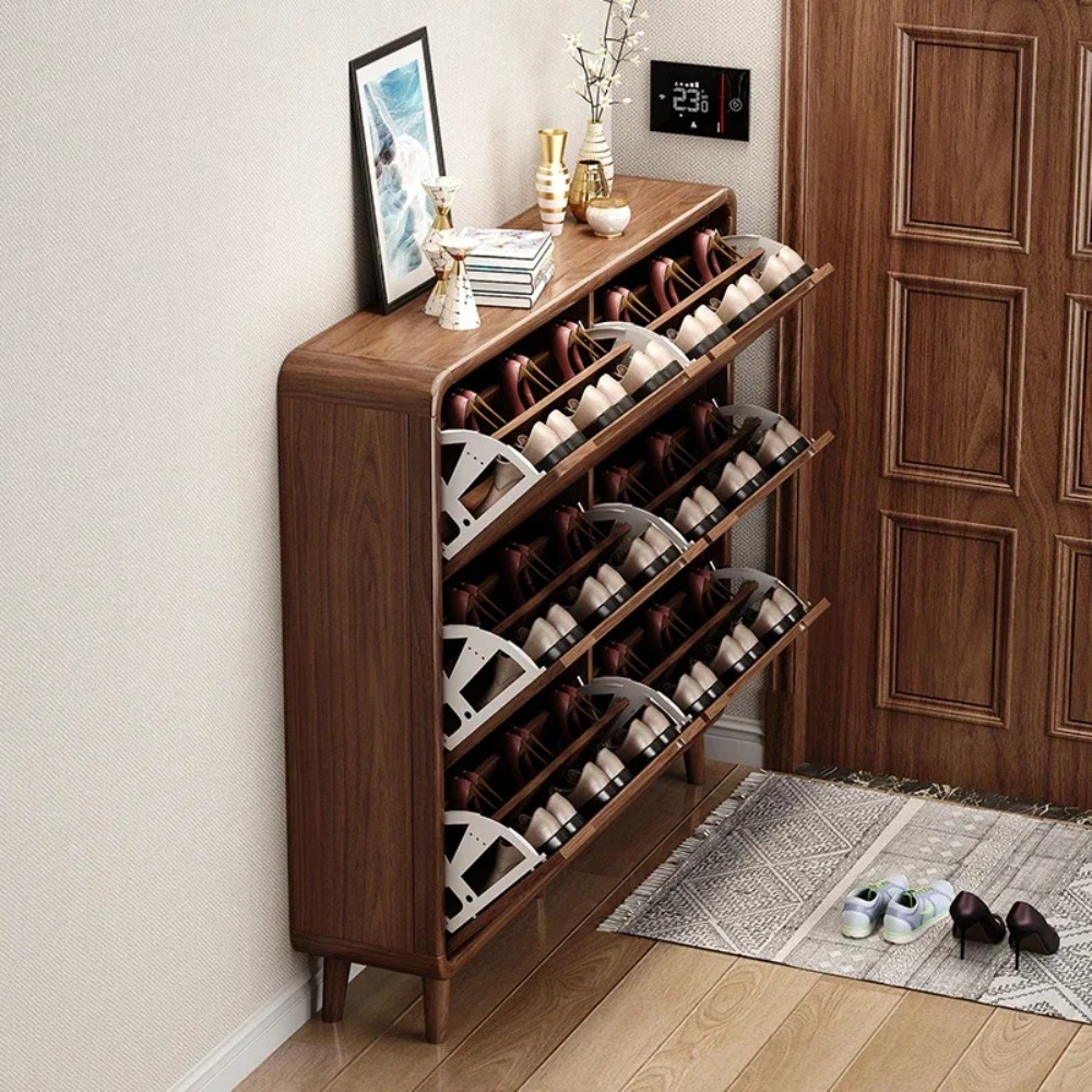 Zapatero Delgado con Puerta Ab - Shoe Rack Cabinet Narrow Entryway reseña y precio