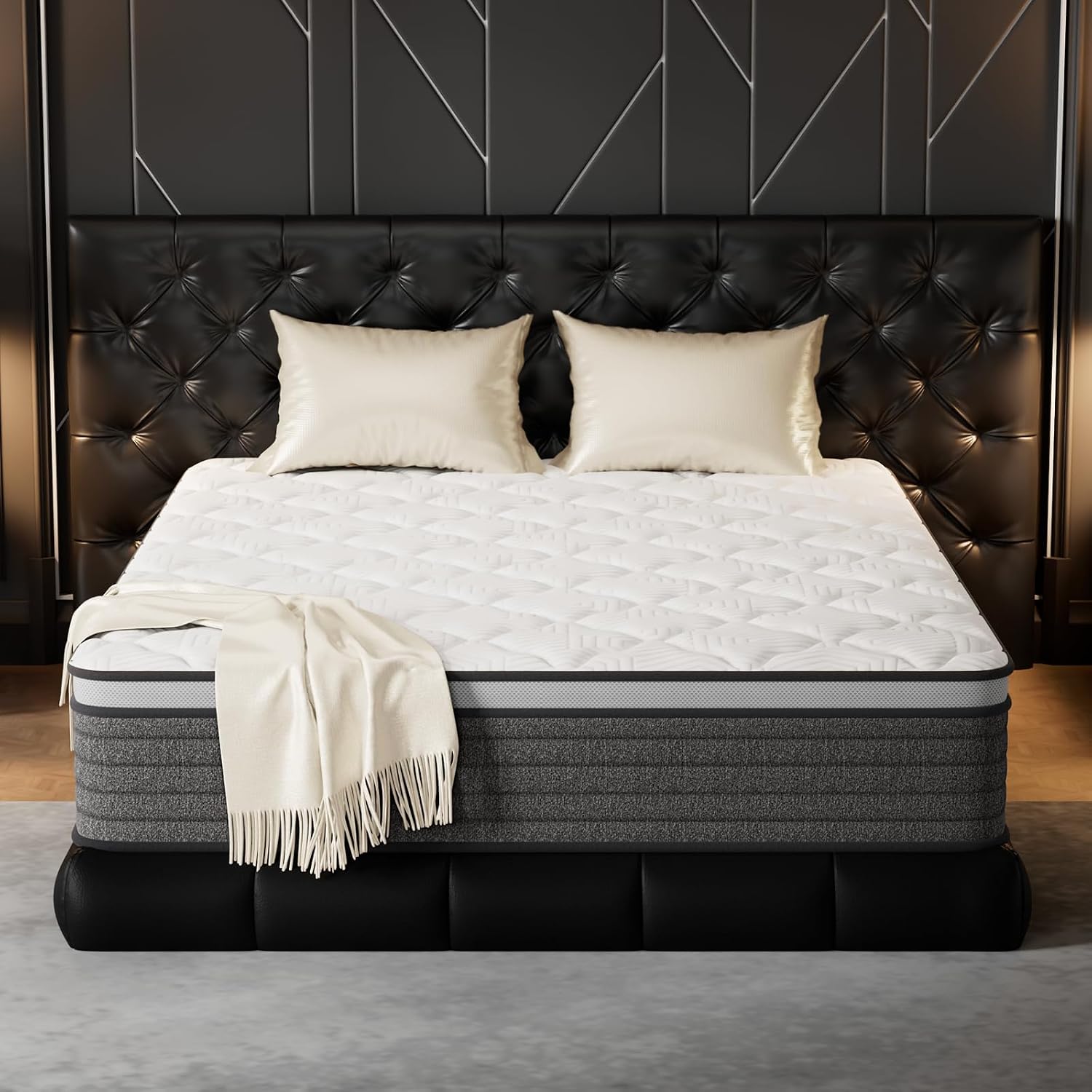 Colchón Queen Híbrido de 14 Pu - Memory Foam Mattress In A Box Queen reseña y precio