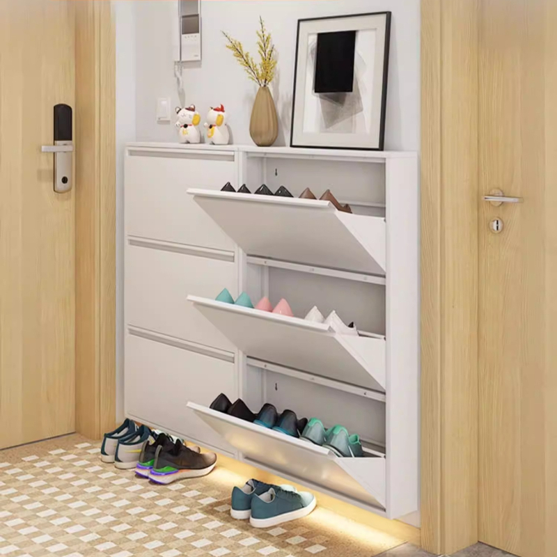 Zapatero Moderno y Delgado, Es - Shoe Rack Cabinet Narrow Entryway reseña y precio