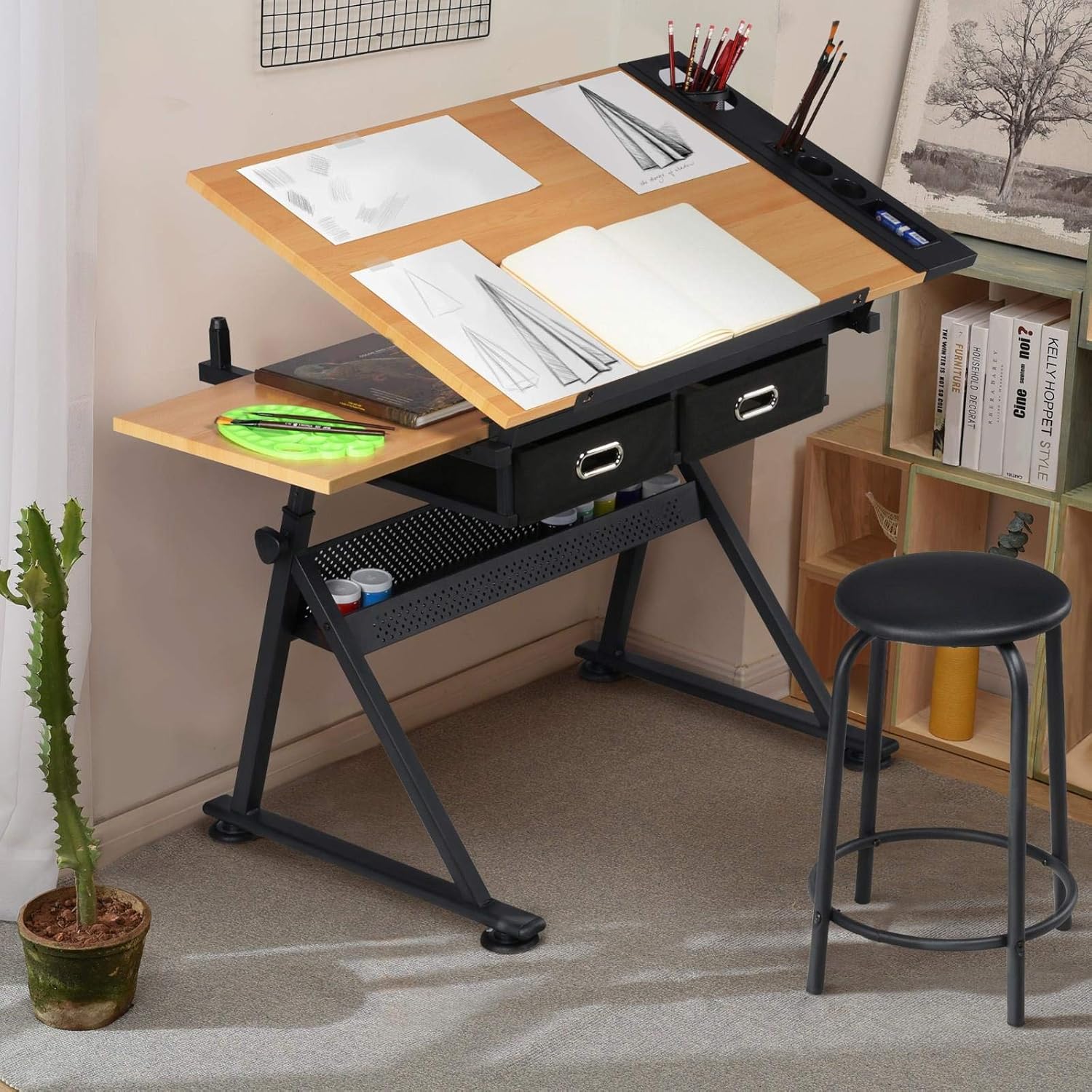 Mesa de dibujo ajustable con t - Office Furniture reseña y precio