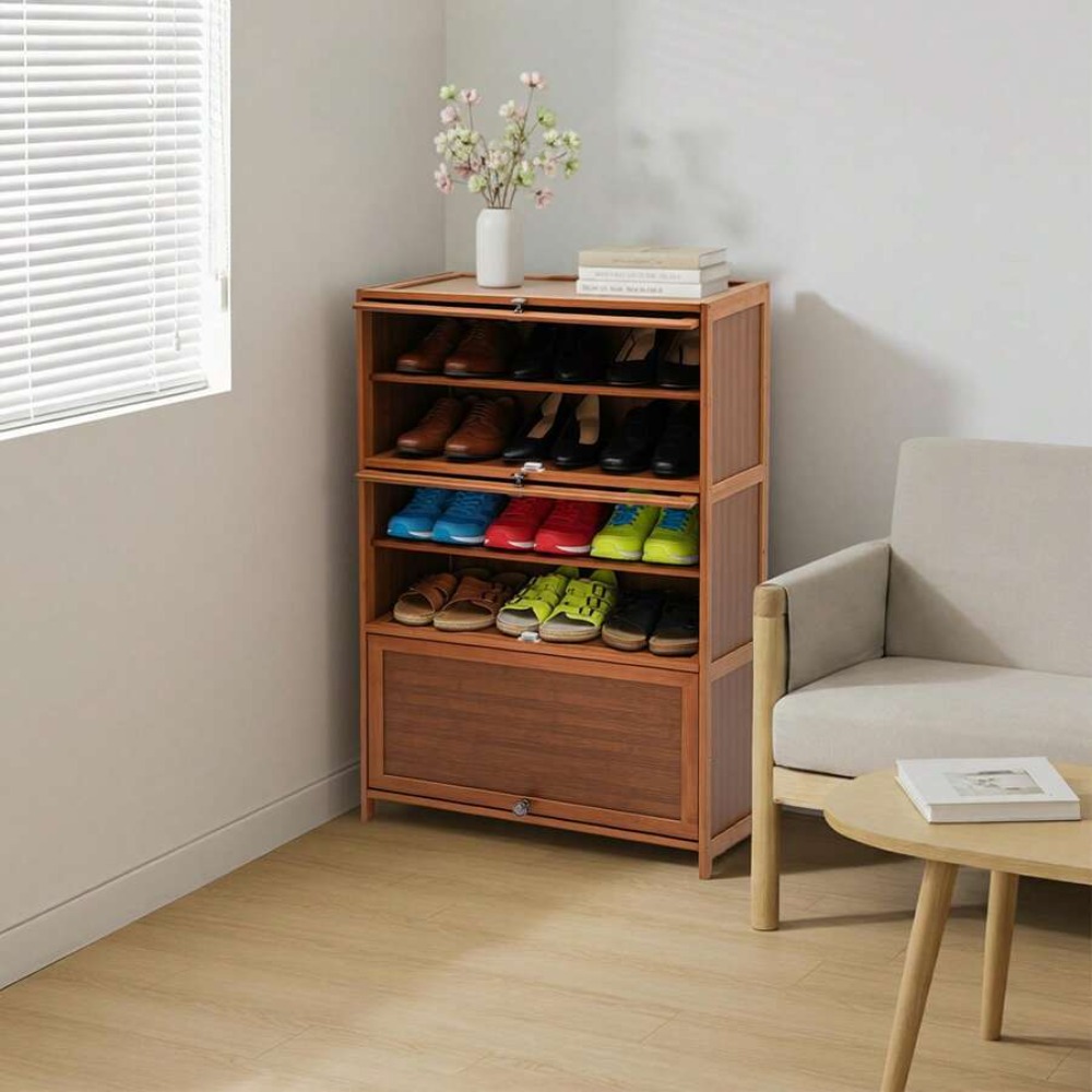 Zapatero de 7 Niveles con Puer - Shoe Rack Cabinet Narrow Entryway reseña y precio