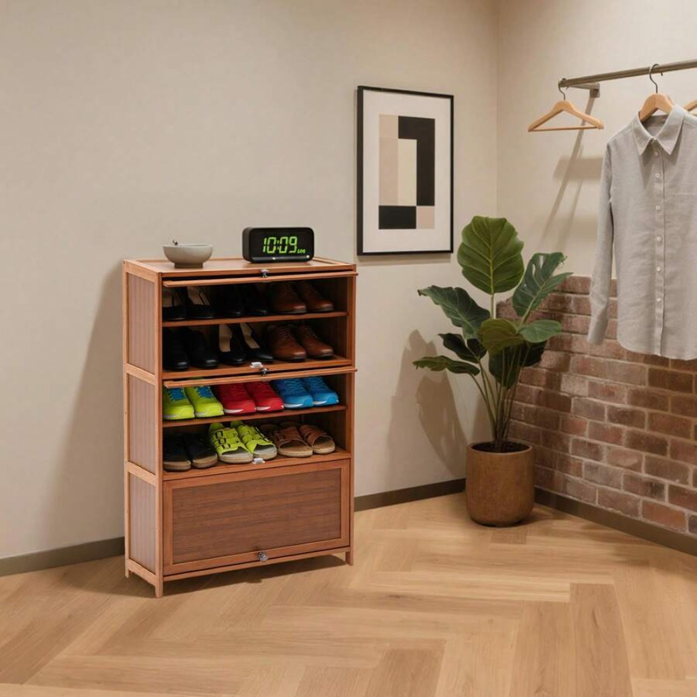Zapatero de 7 Niveles con Puer - Shoe Rack Cabinet Narrow Entryway reseña y precio