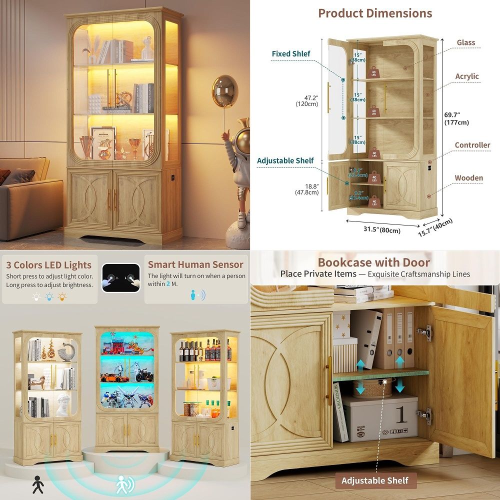 Vitrina con Puertas de Vidrio  - Storage reseña y precio