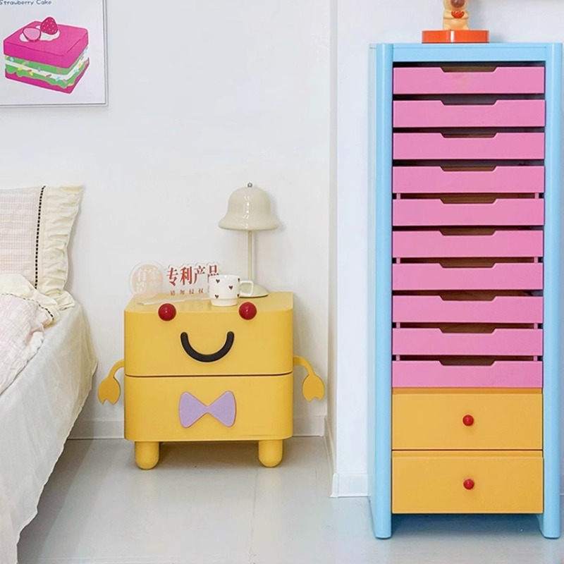 Mesita de noche de dibujos ani - Solid Wood Nightstand 2 Drawers reseña y precio