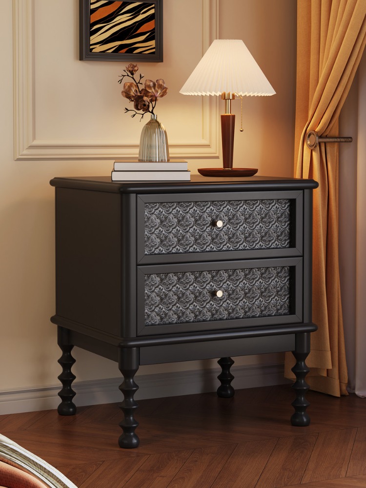 Mesitas de noche vintage, mueb - Solid Wood Nightstand 2 Drawers reseña y precio
