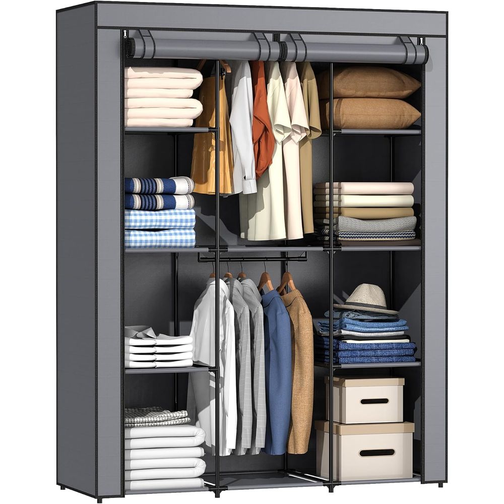 Armario portátil, armario con  - Wardrobe Closet Portable Fabric Cover reseña y precio