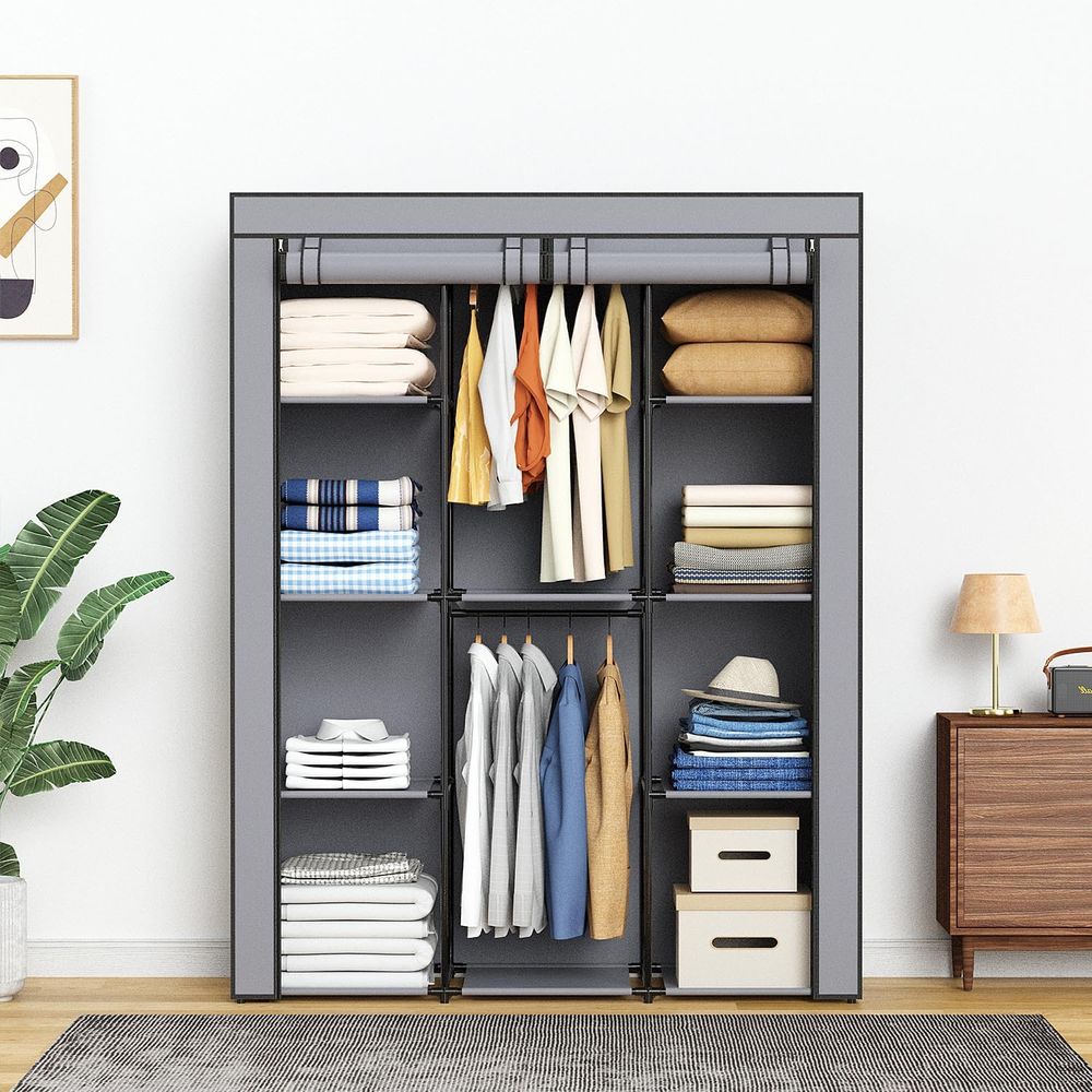 Armario portátil, armario con  - Wardrobe Closet Portable Fabric Cover reseña y precio