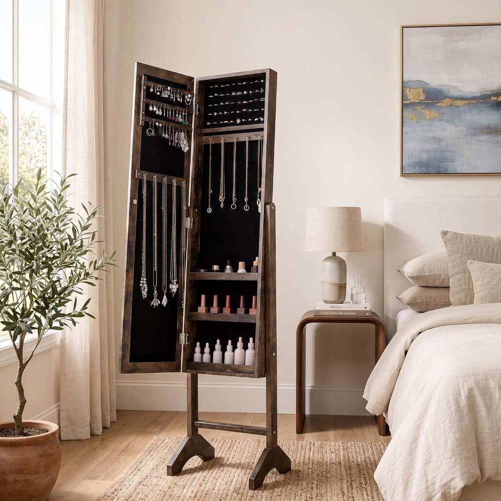 Armario para Joyas con Espejo  - Full Length Mirror Jewelry Armoire reseña y precio