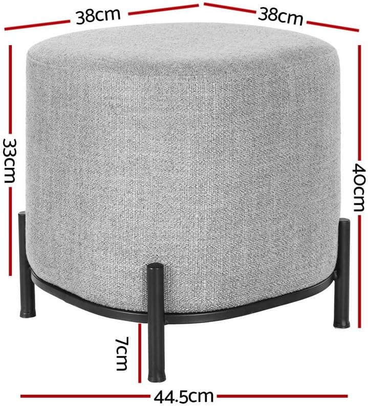 **/Ottoman, Reposapiés redondo - Bedroom Furniture reseña y precio