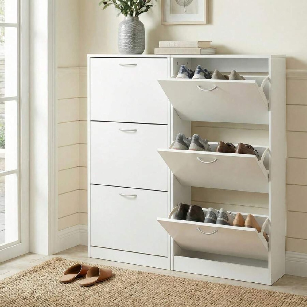 Zapatero para Entrada, Mueble  - Shoe Rack Cabinet Narrow Entryway reseña y precio