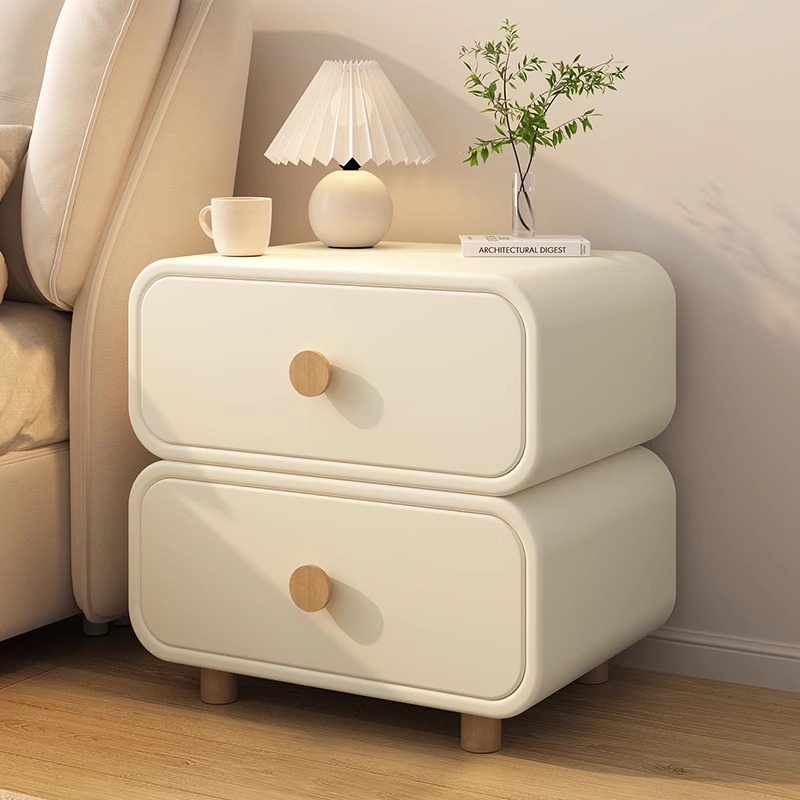 Mesita de Noche Minimalista Cr - Solid Wood Nightstand 2 Drawers reseña y precio