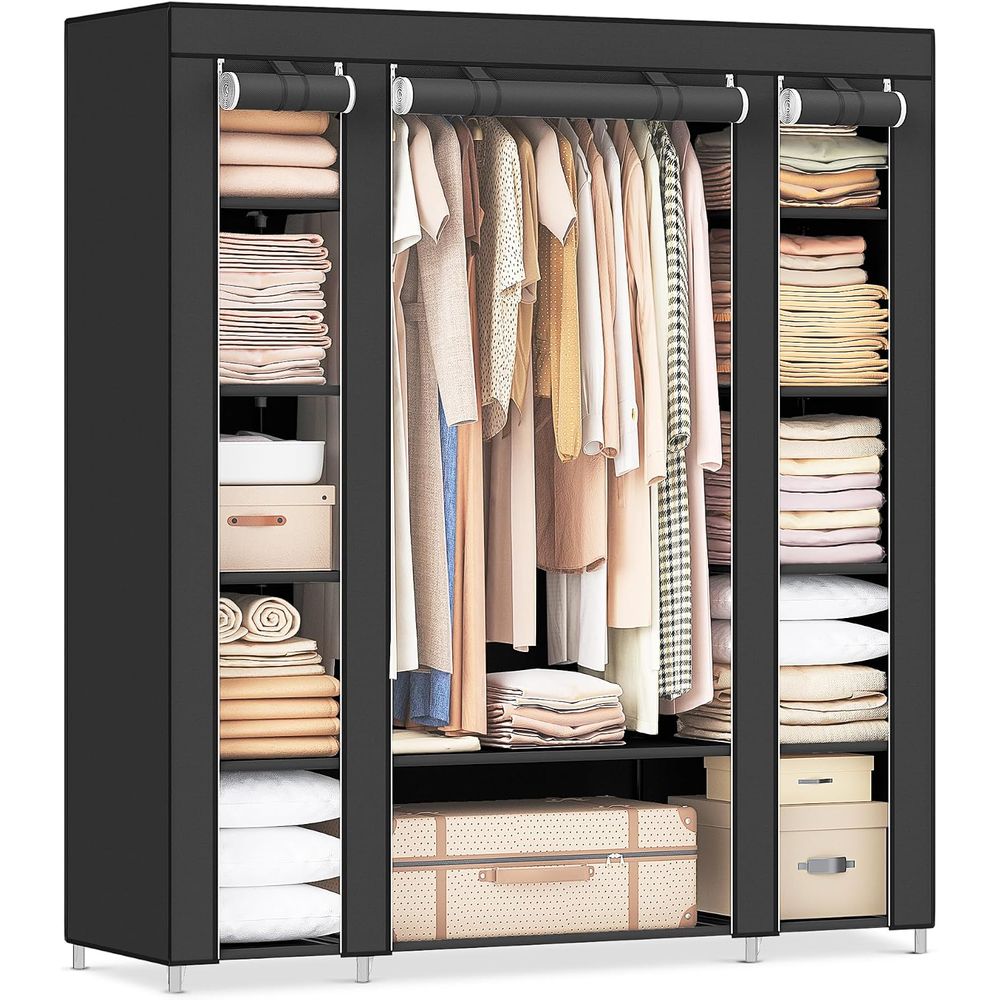 Armario Portátil, Perchero con - Wardrobe Closet Portable Fabric Cover reseña y precio