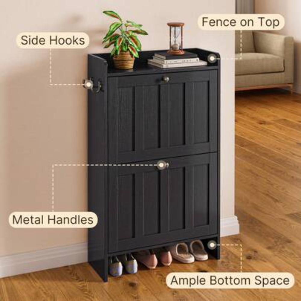 Zapatero estrecho independient - Shoe Rack Cabinet Narrow Entryway reseña y precio