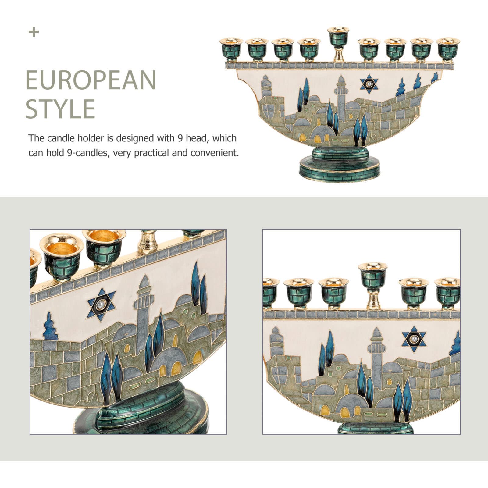 Candelabro de Hanukkah de 9 ra - Tables reseña y precio