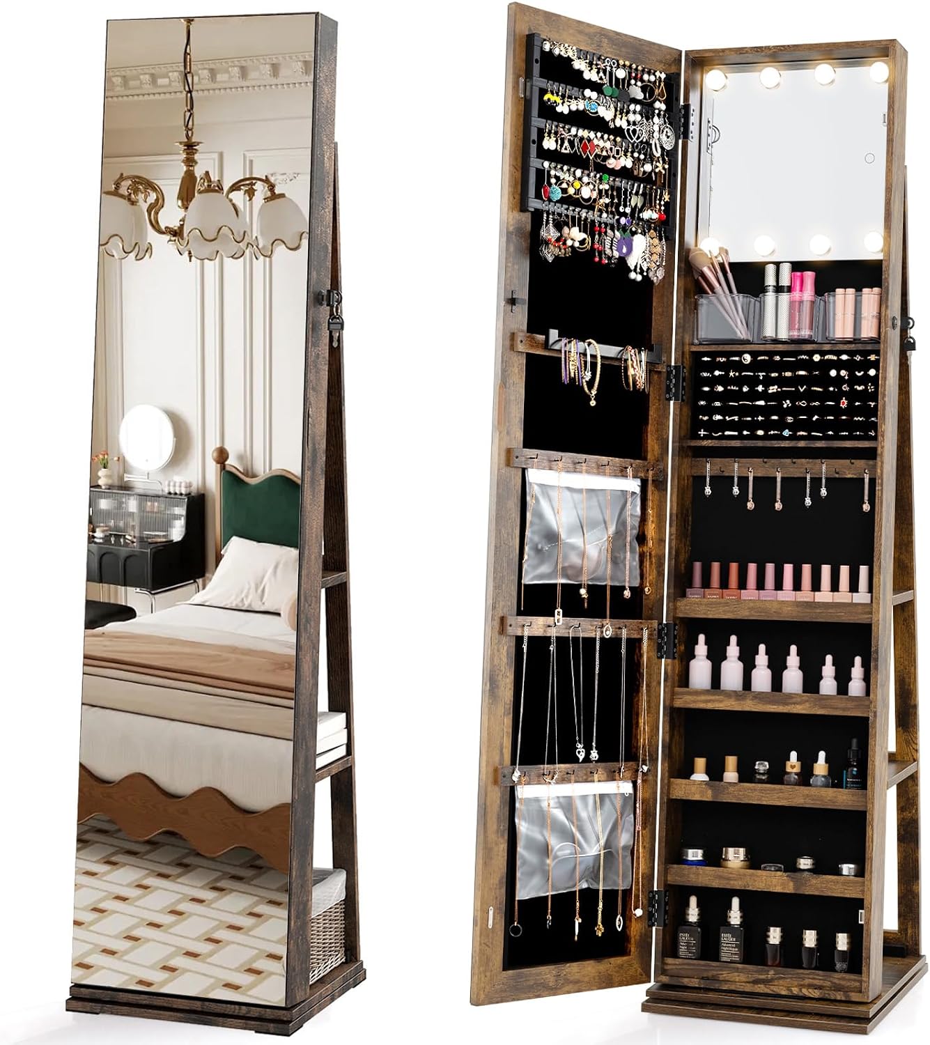 Armario Giratorio para Joyas c - Full Length Mirror Jewelry Armoire reseña y precio