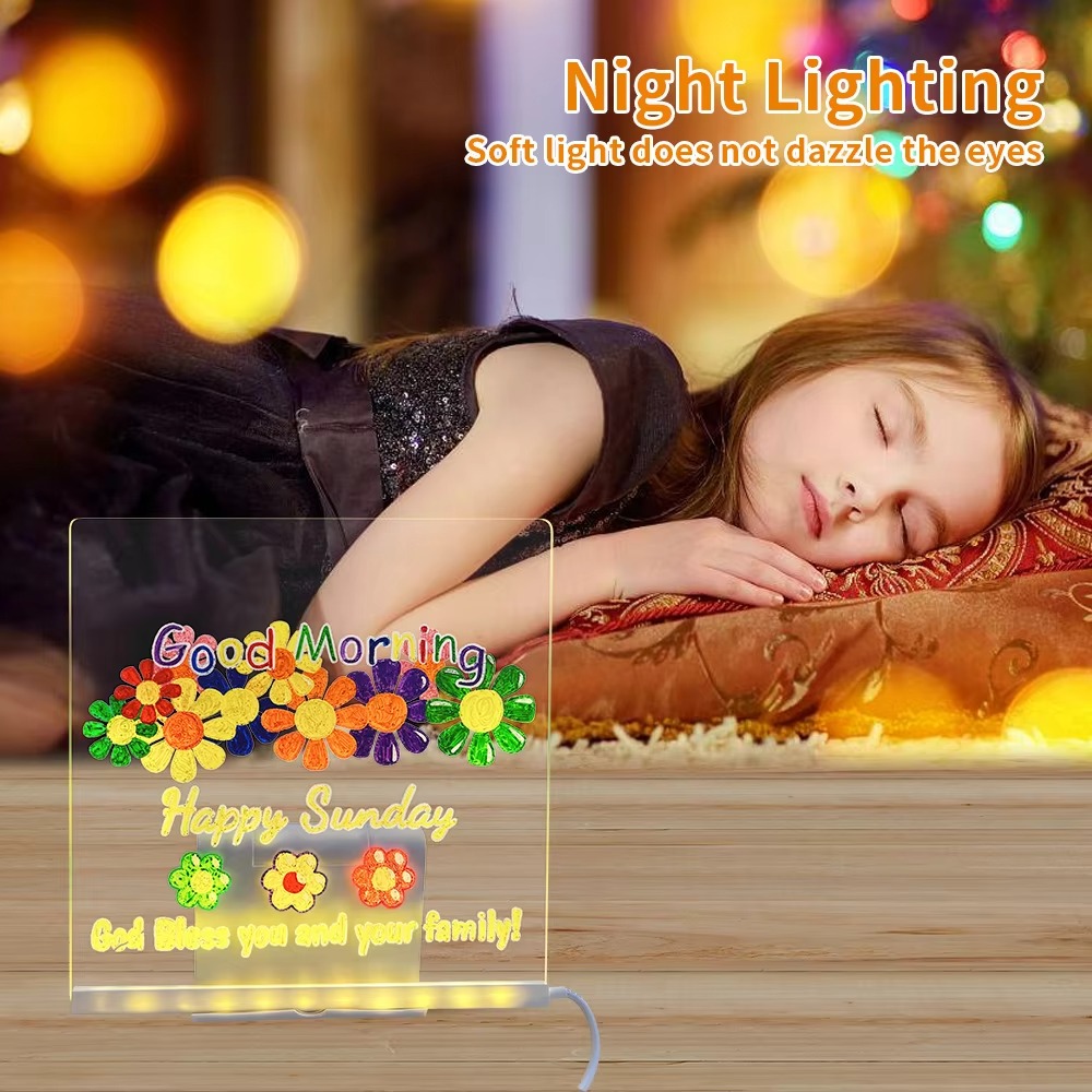 Tablero de notas LED, tablero  - Floating Nightstand With Led Light reseña y precio