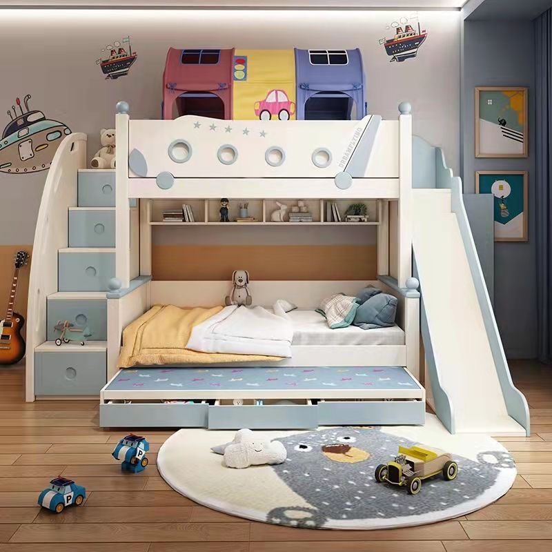 Litera de estilo princesa de m - Bunk Bed With Stairs And Slide reseña y precio