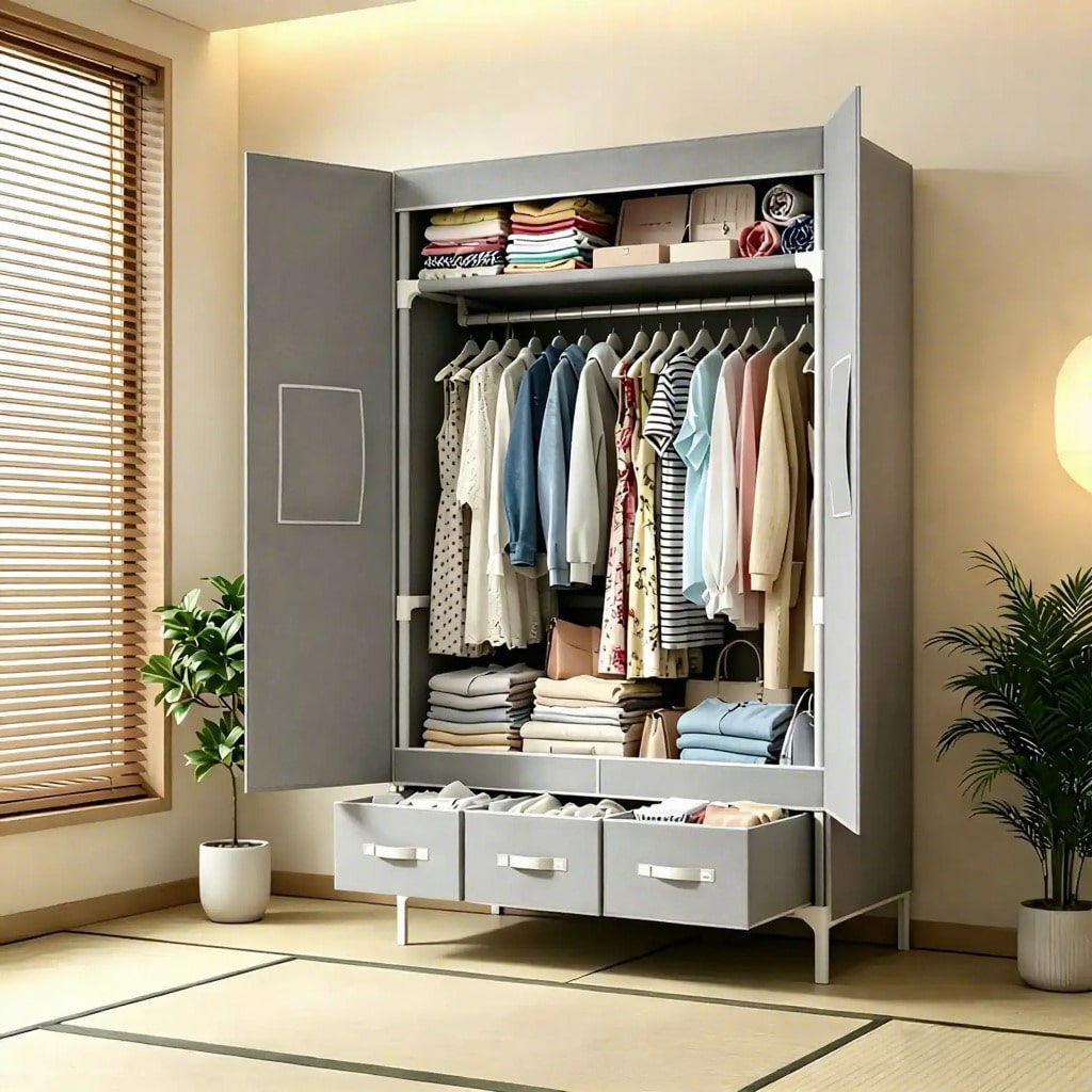 Armario Portátil, Organizador  - Wardrobe Closet Portable Fabric Cover reseña y precio