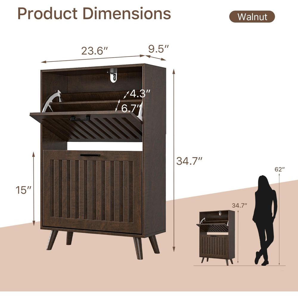 Mueble zapatero o estantería e - Shoe Rack Cabinet Narrow Entryway reseña y precio
