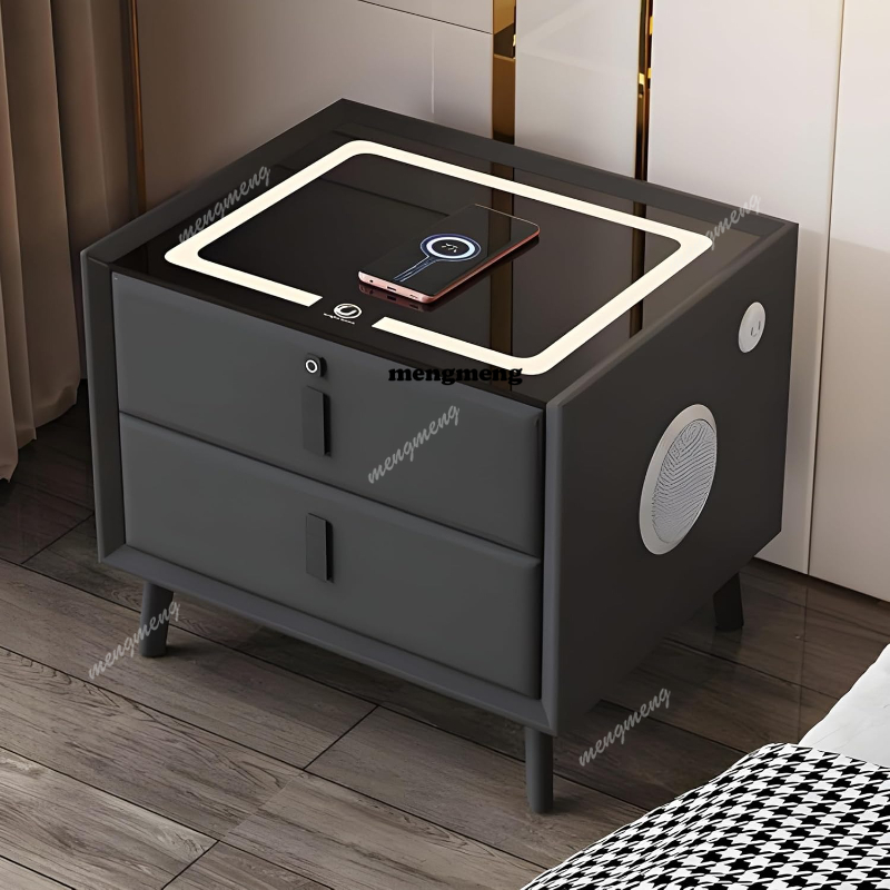 Mesita de noche inteligente de - Solid Wood Nightstand 2 Drawers reseña y precio