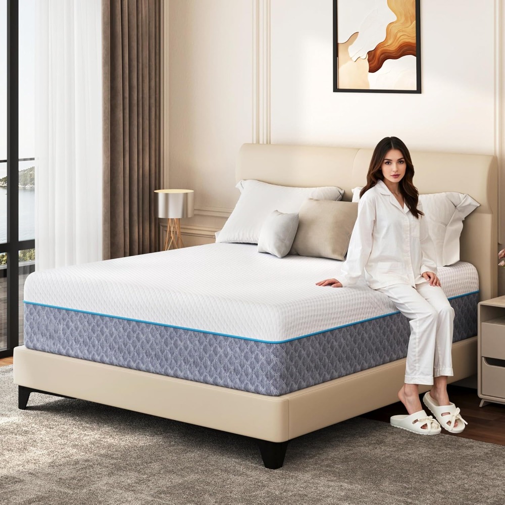 Colchón Queen de 14 Pulgadas e - Memory Foam Mattress In A Box Queen reseña y precio