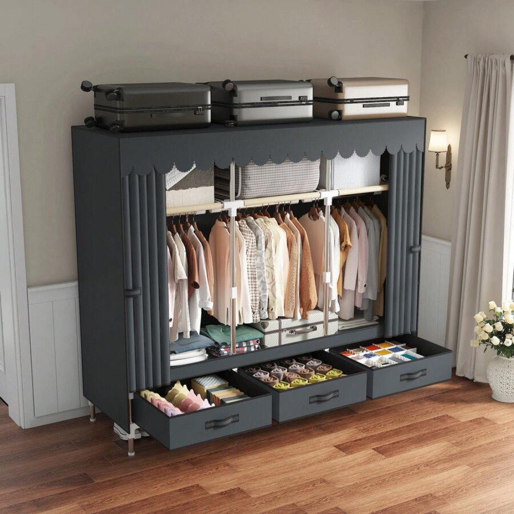 Armario Portátil, Estructura d - Wardrobe Closet Portable Fabric Cover reseña y precio