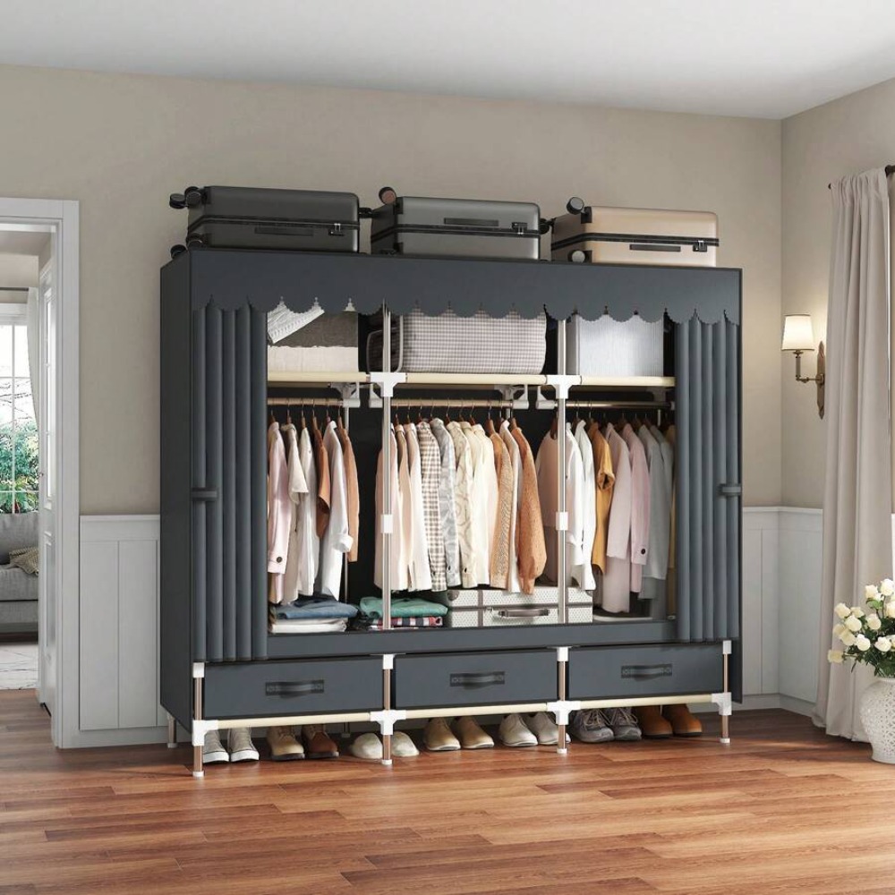 Armario Portátil, Estructura d - Wardrobe Closet Portable Fabric Cover reseña y precio