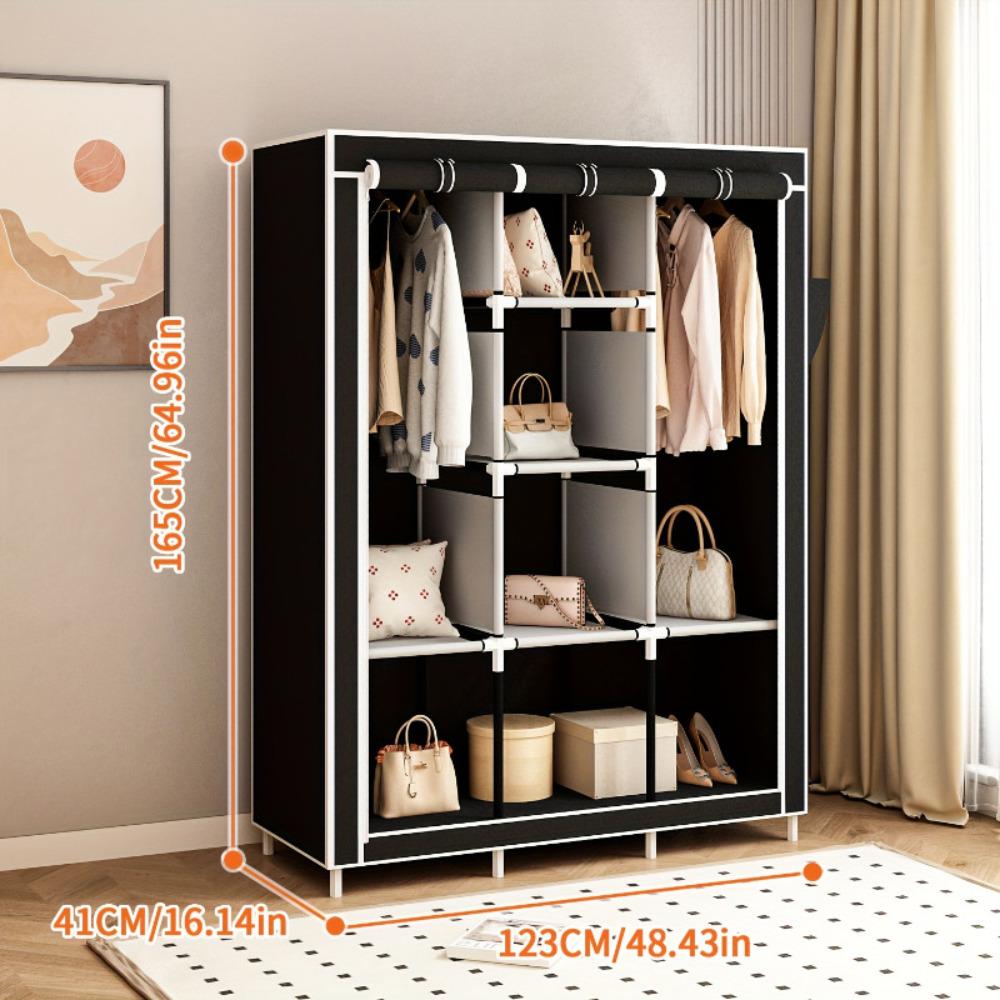 Armario Portátil de 64 Pulgada - Wardrobe Closet Portable Fabric Cover reseña y precio