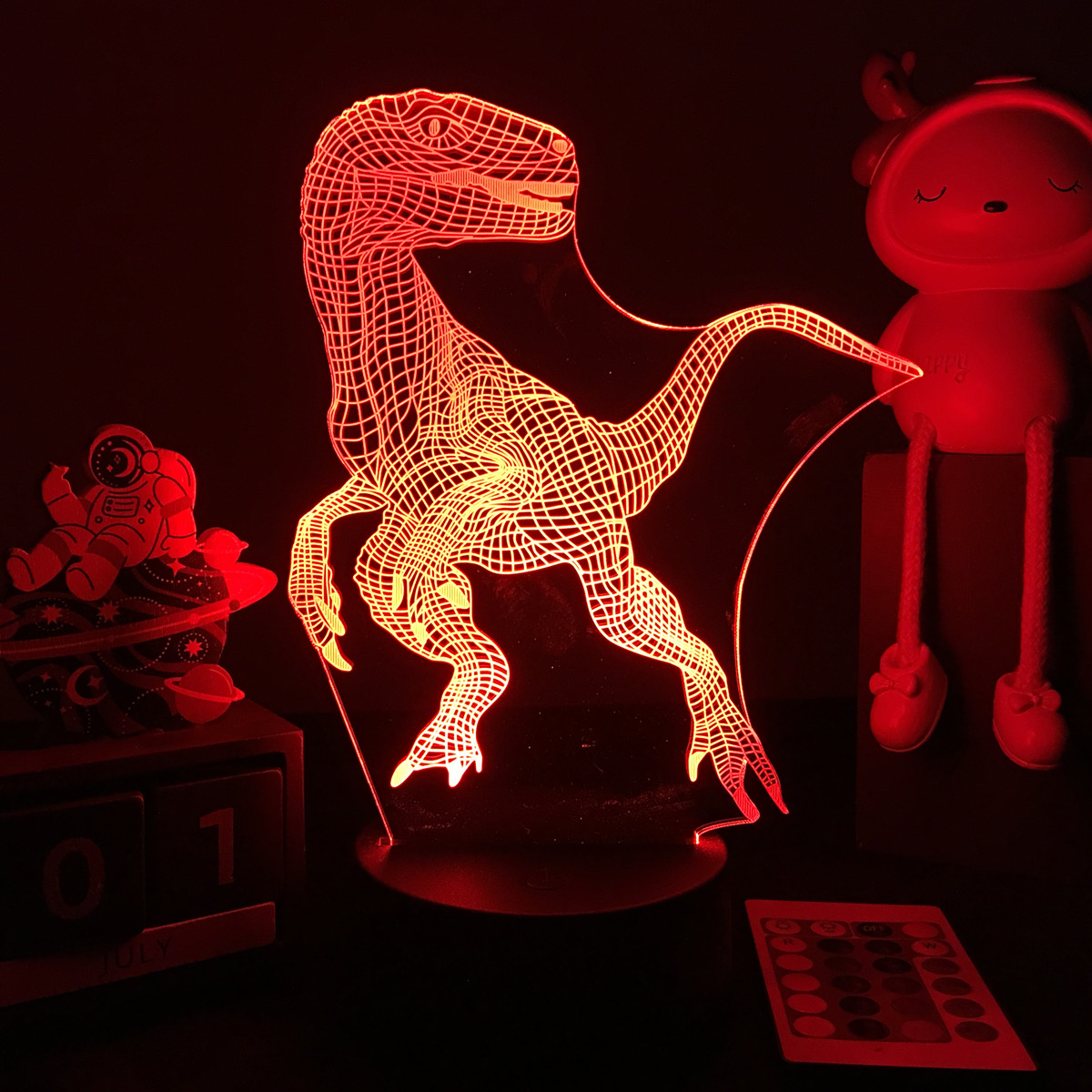 Luz nocturna de dinosaurio LED - Floating Nightstand With Led Light reseña y precio