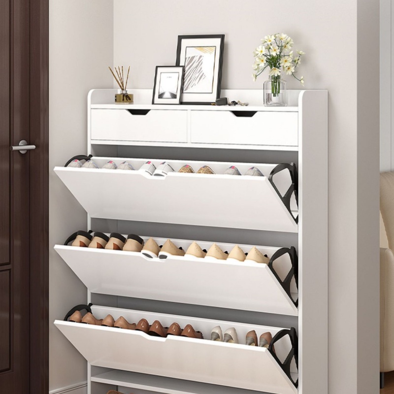 Mueble organizador de zapatos  - Shoe Rack Cabinet Narrow Entryway reseña y precio
