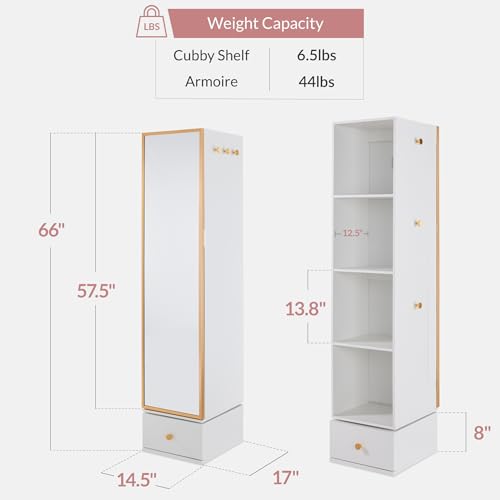 Espejo Giratorio con Armario d - Full Length Mirror Jewelry Armoire reseña y precio