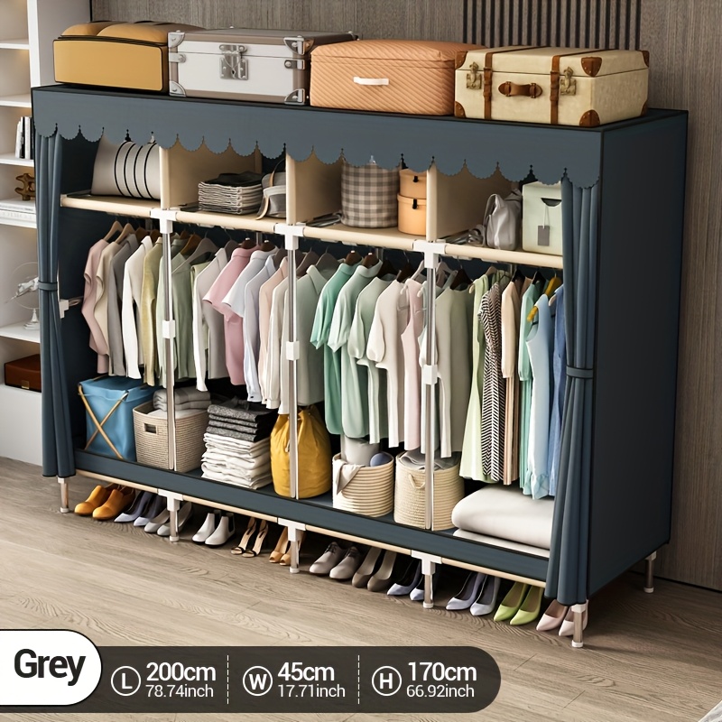 Organizador de armario portáti - Wardrobe Closet Portable Fabric Cover reseña y precio