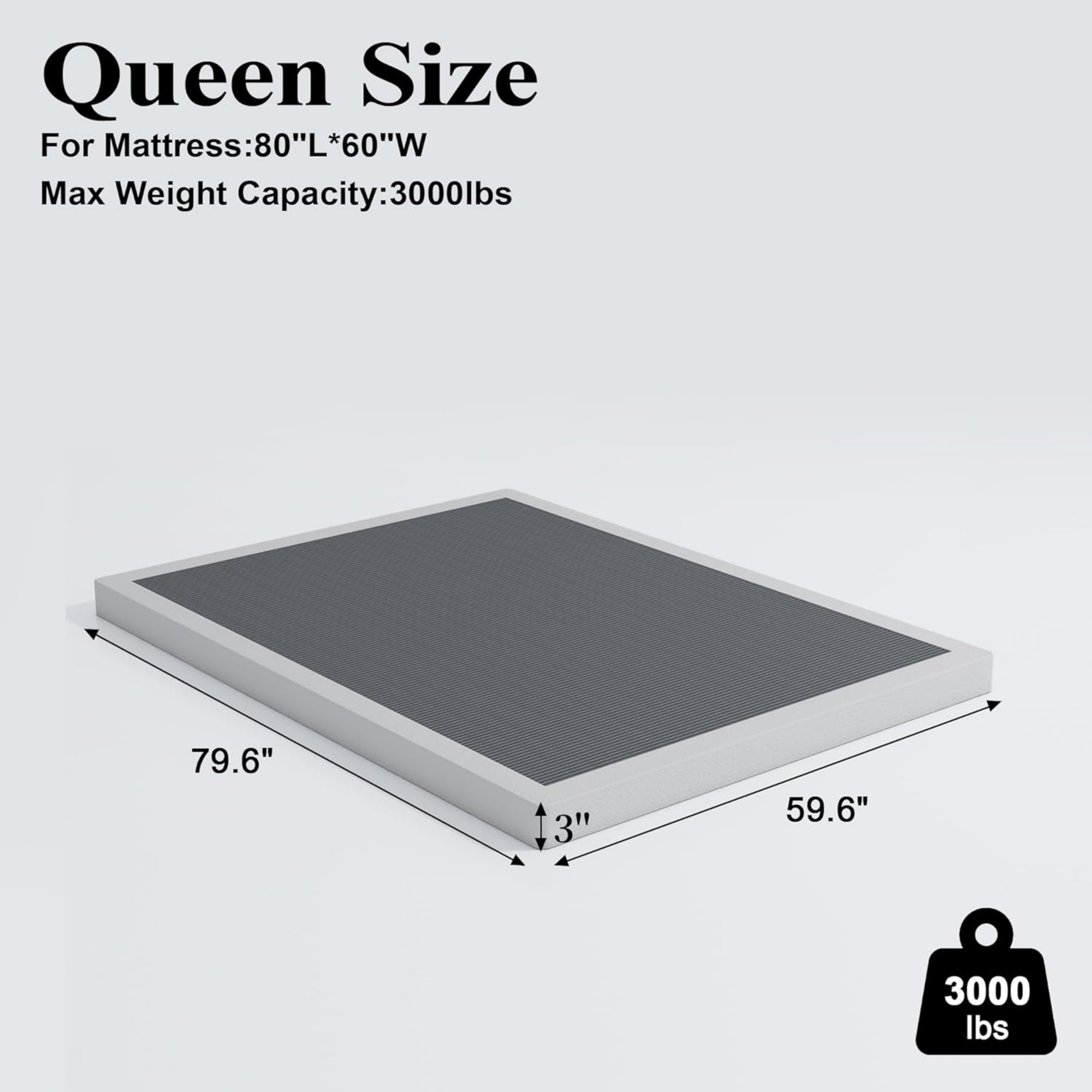 Base de colchón de perfil bajo - Memory Foam Mattress In A Box Queen reseña y precio
