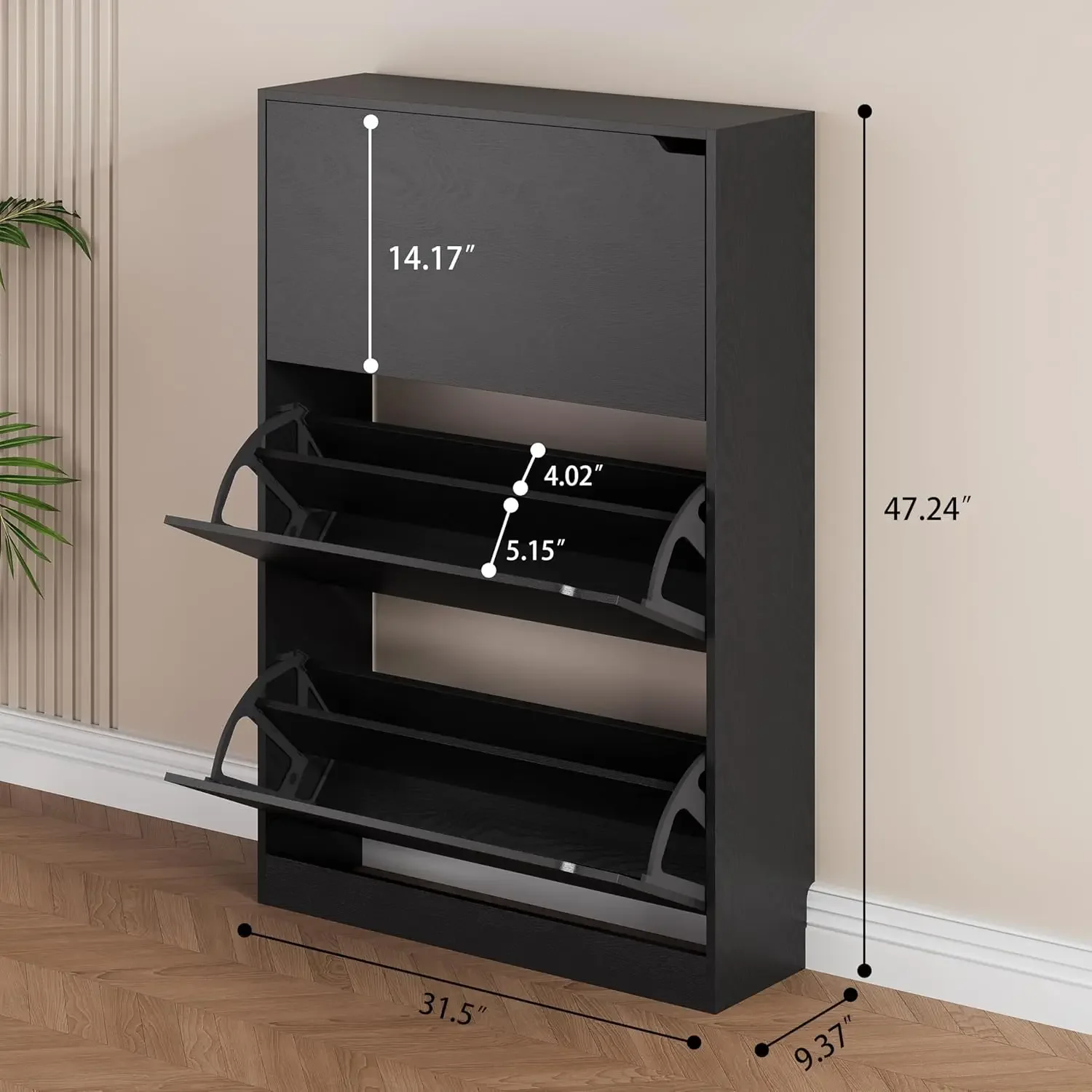 Mueble Zapatero de Madera para - Shoe Rack Cabinet Narrow Entryway reseña y precio
